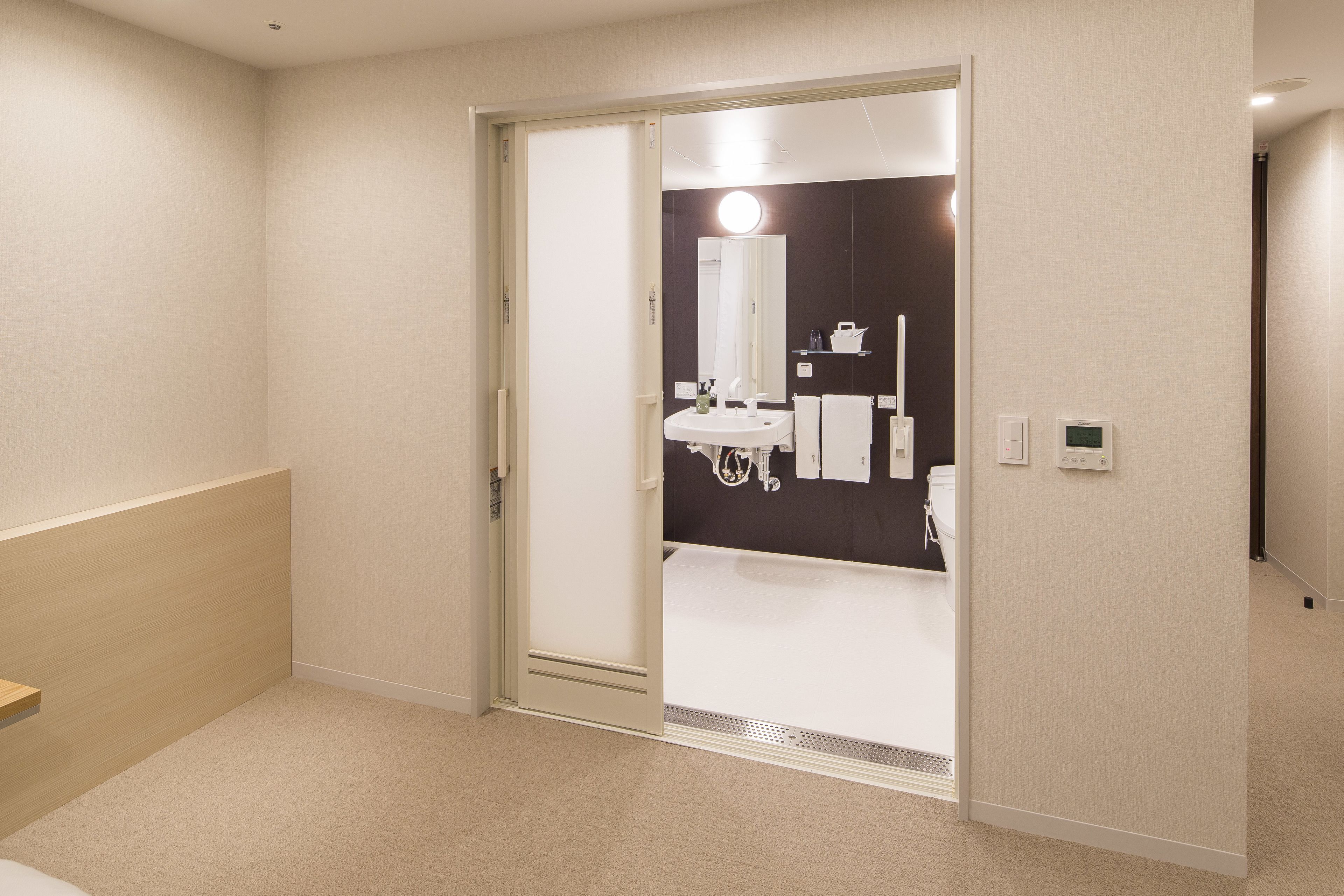 gran accord single room, accessible, non smoking | bathroom | free toiletries, hair dryer, slippers, electronic bidet