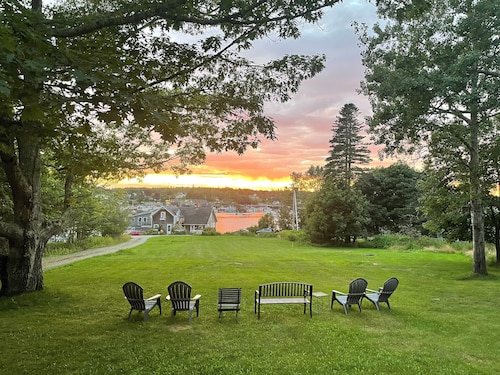 Spacious Cottage Overlooking Bass Harbor with Sweeping Front Lawn