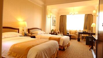 Premium bedding, minibar, in-room safe, desk