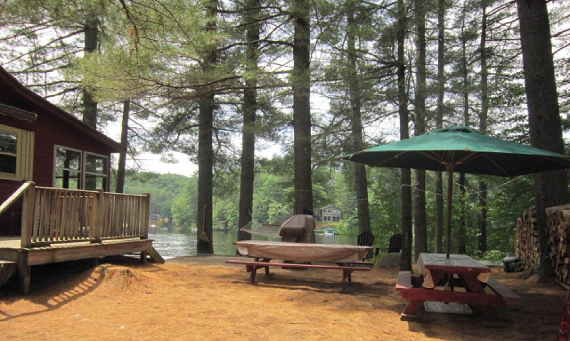 Side Yard with Picnic tables