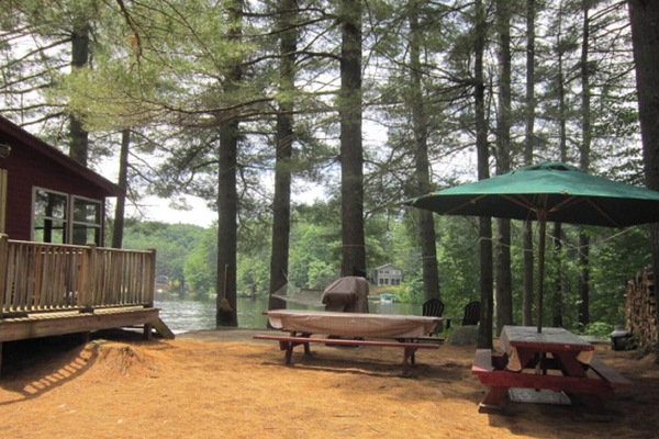Side Yard with Picnic tables