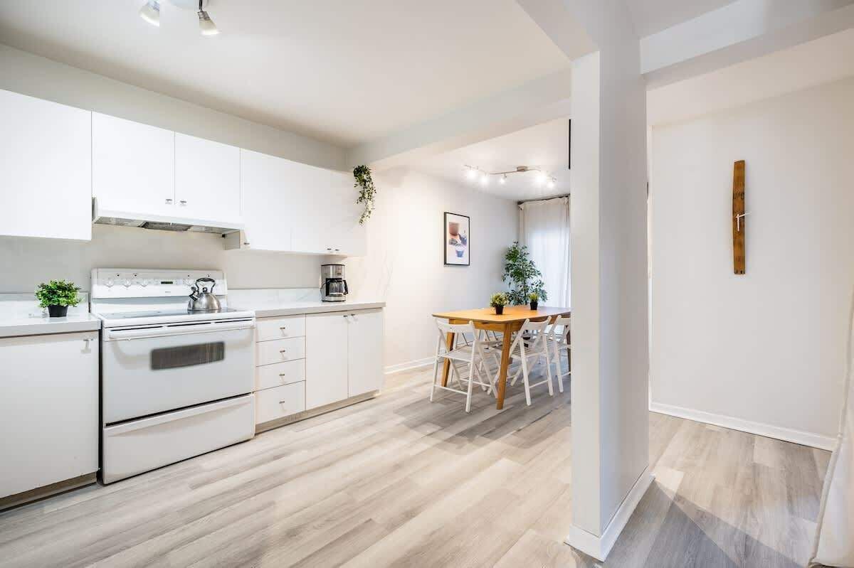 kitchen and dining area