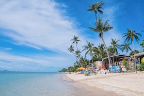 Playa en los alrededores y camastros
