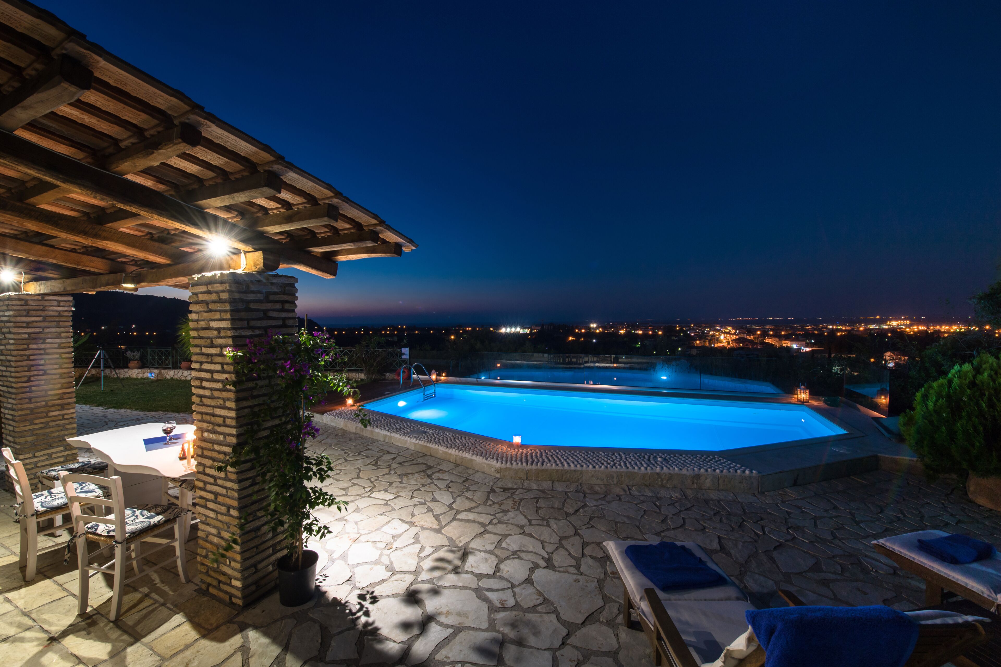 2 outdoor pools, pool umbrellas, pool loungers