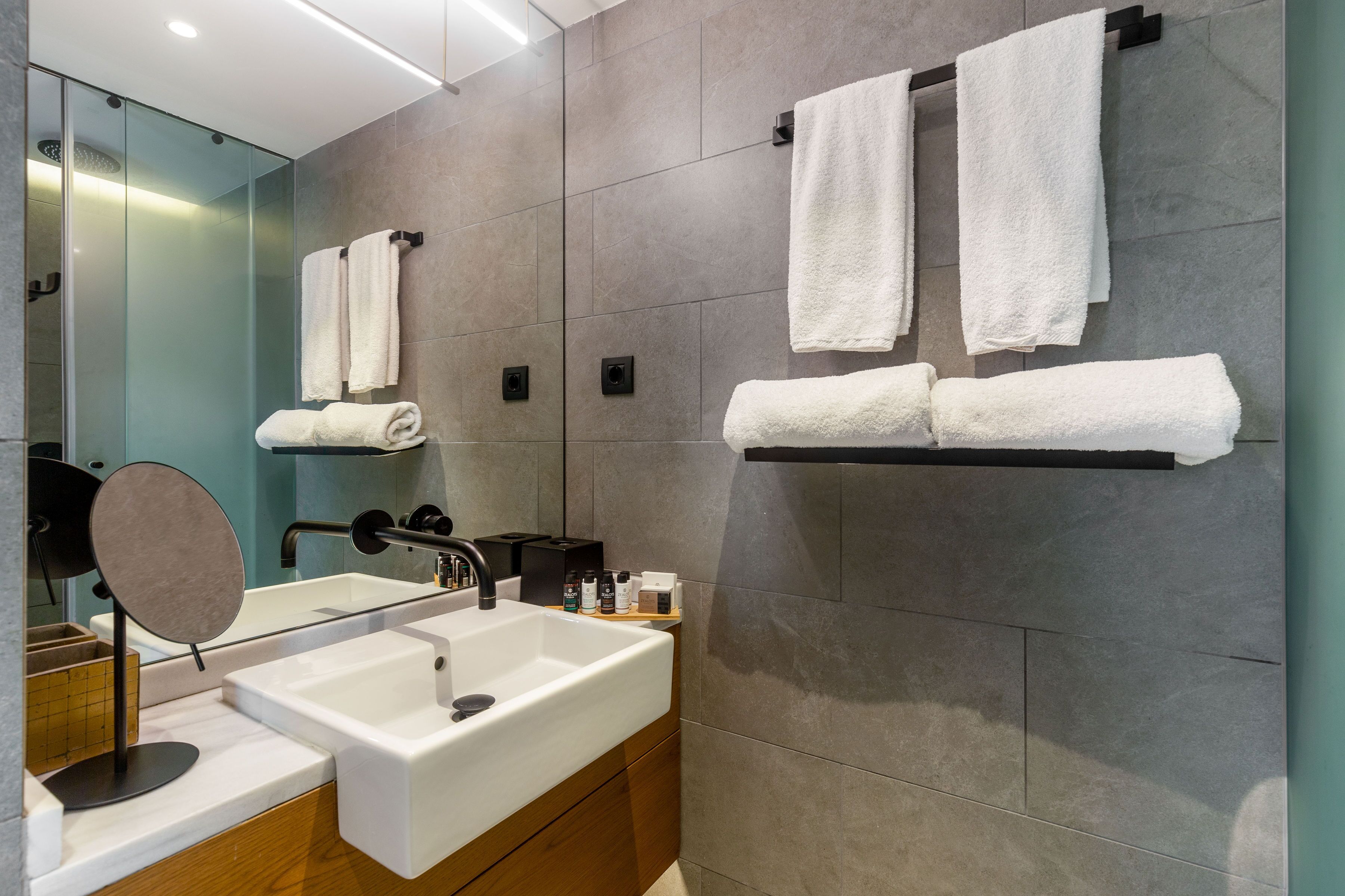 epic 2 bedroom suite with balcony with acropolis view | desk, laptop workspace, blackout curtains, iron/ironing board