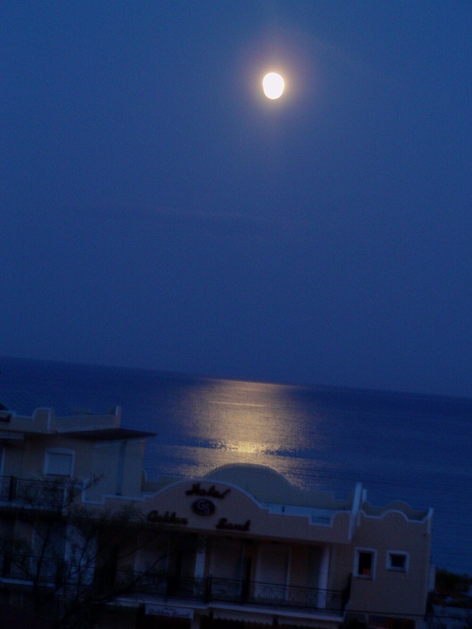 View of a full -moon night from 2nd floor balcony