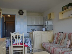 TV - 2-room apartment by the sea with pool, parking, Saint-Cyprien Beach (Saint-Cyprien)