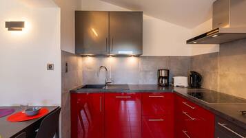 Microwave, oven, dishwasher, coffee/tea maker