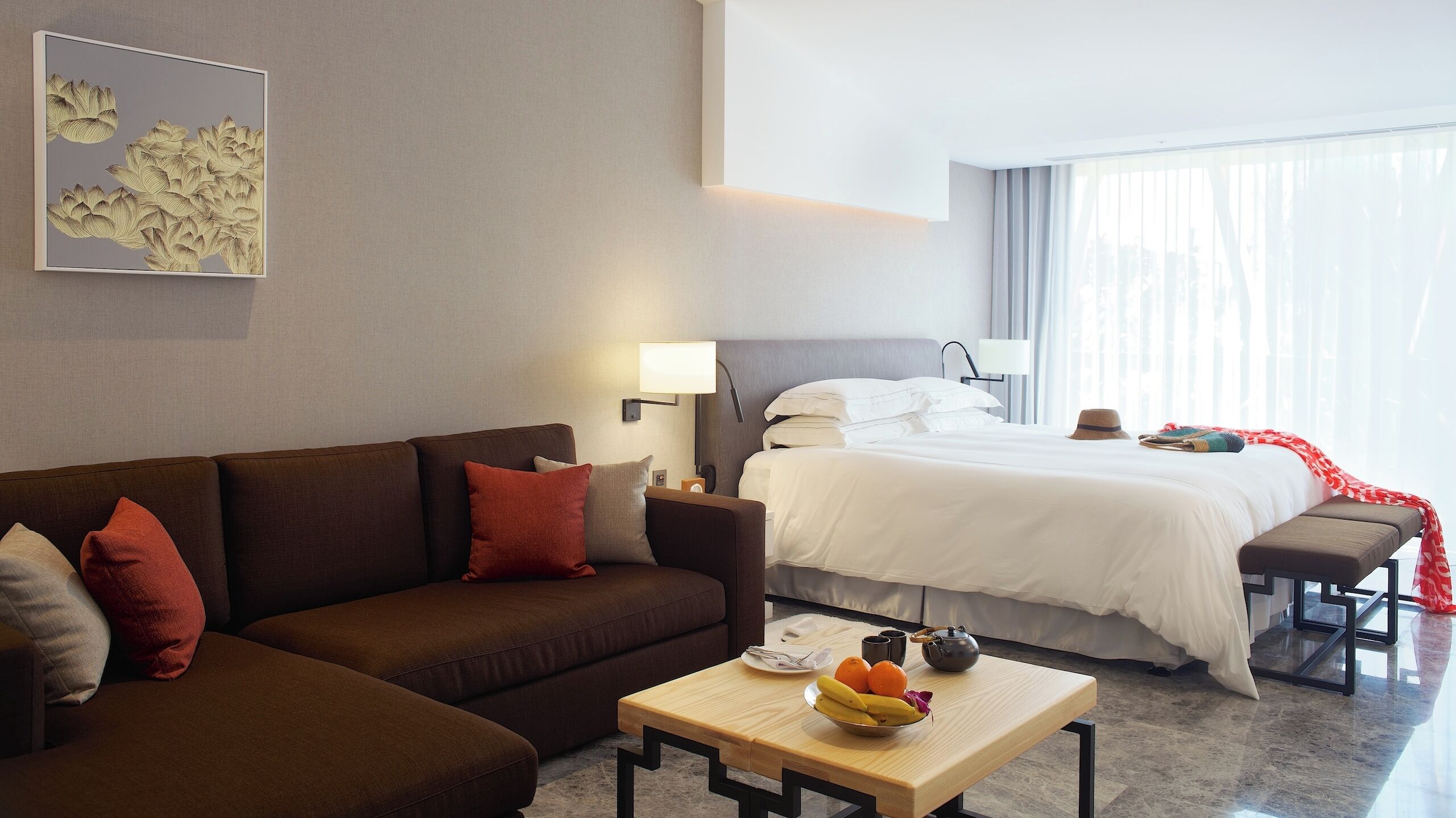 标准房, 山景 | 高档床上用品、羽绒被、迷你吧（备有免费物品）、客房内保险箱