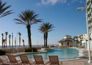Outdoor pool, a heated pool