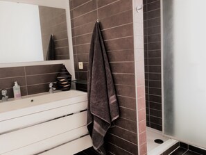 Bathtub, hair dryer, towels, toilet paper - Kipili Spirit House - Luxury house with garden (Nivelles)