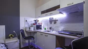 Standard Apartment | Private kitchen | Fridge, microwave, stovetop, dishwasher