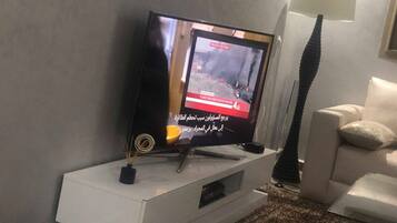 Fernseher, Kamin, Videospiele, Musikbibliothek