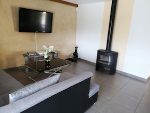 Fernseher, Kamin