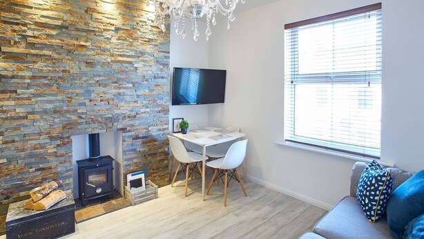 Luxury Apartment, Multiple Beds, Non Smoking, Beach View | Living area | Flat-screen TV