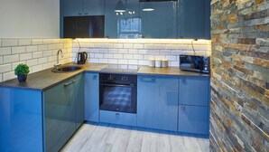 Luxury Apartment, Multiple Beds, Non Smoking, Beach View | Private kitchen | Fridge, stovetop, electric kettle, toaster
