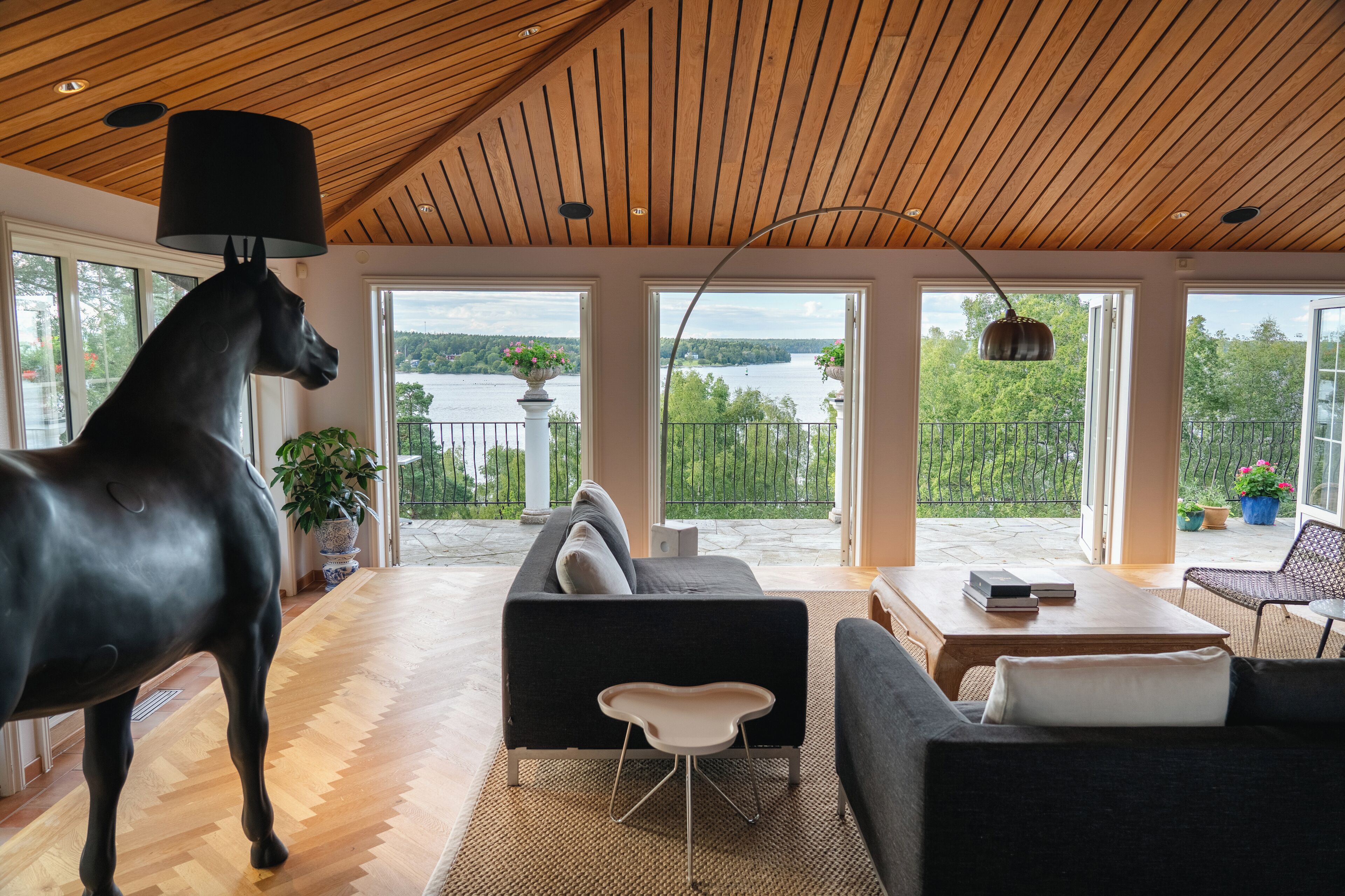 Télévision, cheminée, baby-foot, chaîne hi-fi