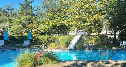 House by the Bay with Large In-ground Pool, Steps from Beach