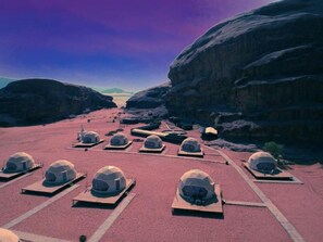 Aerial view - Desert planet camp (Ma'an)