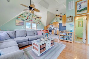 TV, video games, DVD player, books