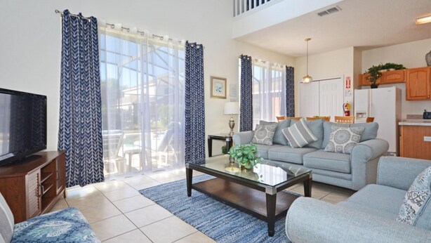House, 6 Bedrooms | Living room | Flat-screen TV, ping pong - Southern Dunes Golf & Country Club 215844 (Haines City)