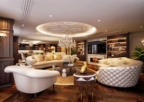 Presidential Suite, Multiple Beds, Non Smoking | Living area | 42-inch LCD TV with cable channels, TV, fireplace - Wyndham Garden Hanoi (Hanoi)