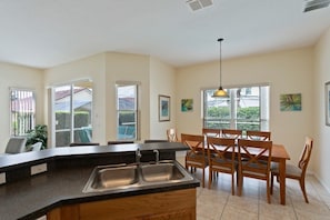 House, 5 Bedrooms, Private Pool | Private kitchen | Full-size fridge, microwave, oven, stovetop