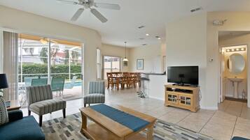 House, 5 Bedrooms, Private Pool | Living area | Flat-screen TV