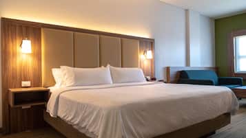 Standard Δωμάτιο, 1 King Κρεβάτι (Walk-In Shower) | Χρηματοκιβώτιο στο δωμάτιο, γραφείο, χώρος εργασίας για λάπτοπ