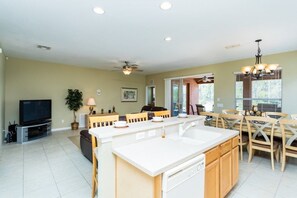 Flat-screen TV - 5BR Pool Home in Watersong by SHV-190 (Davenport)
