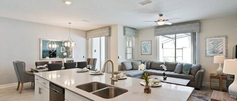 Townhome, 4 Bedrooms | Private kitchen | Full-size fridge, microwave, oven, stovetop