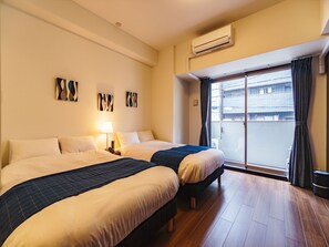 2 Bed Room | Desk, iron/ironing board, free WiFi, bed sheets - IKIDANE Residential Hotel SHIMANOUCHI (Osaka)