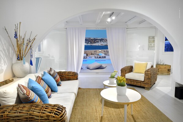 Living area - Villa Blanca Duo (Mykonos)