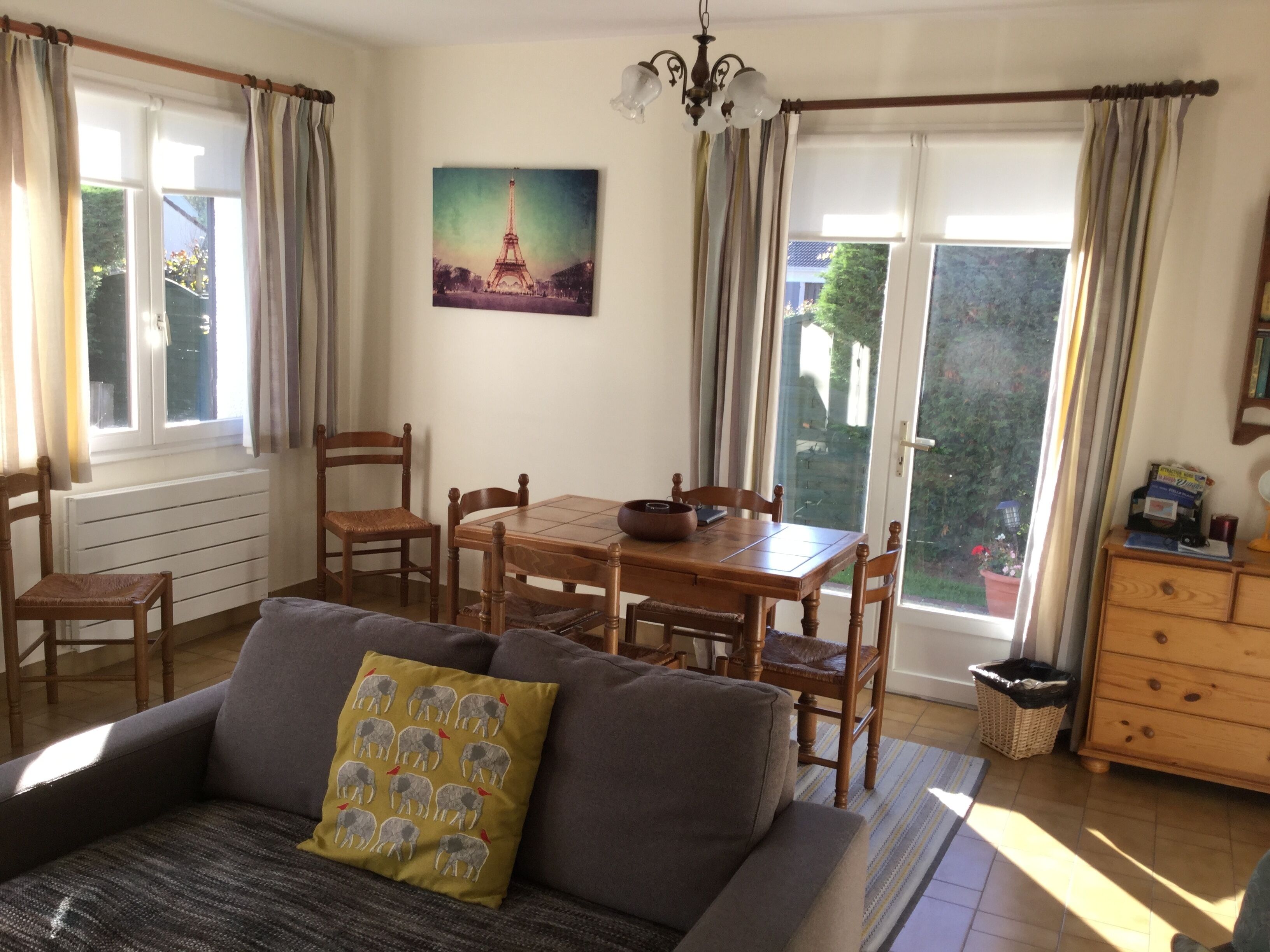 Smart TV, chimenea, reproductor de DVD y libros 