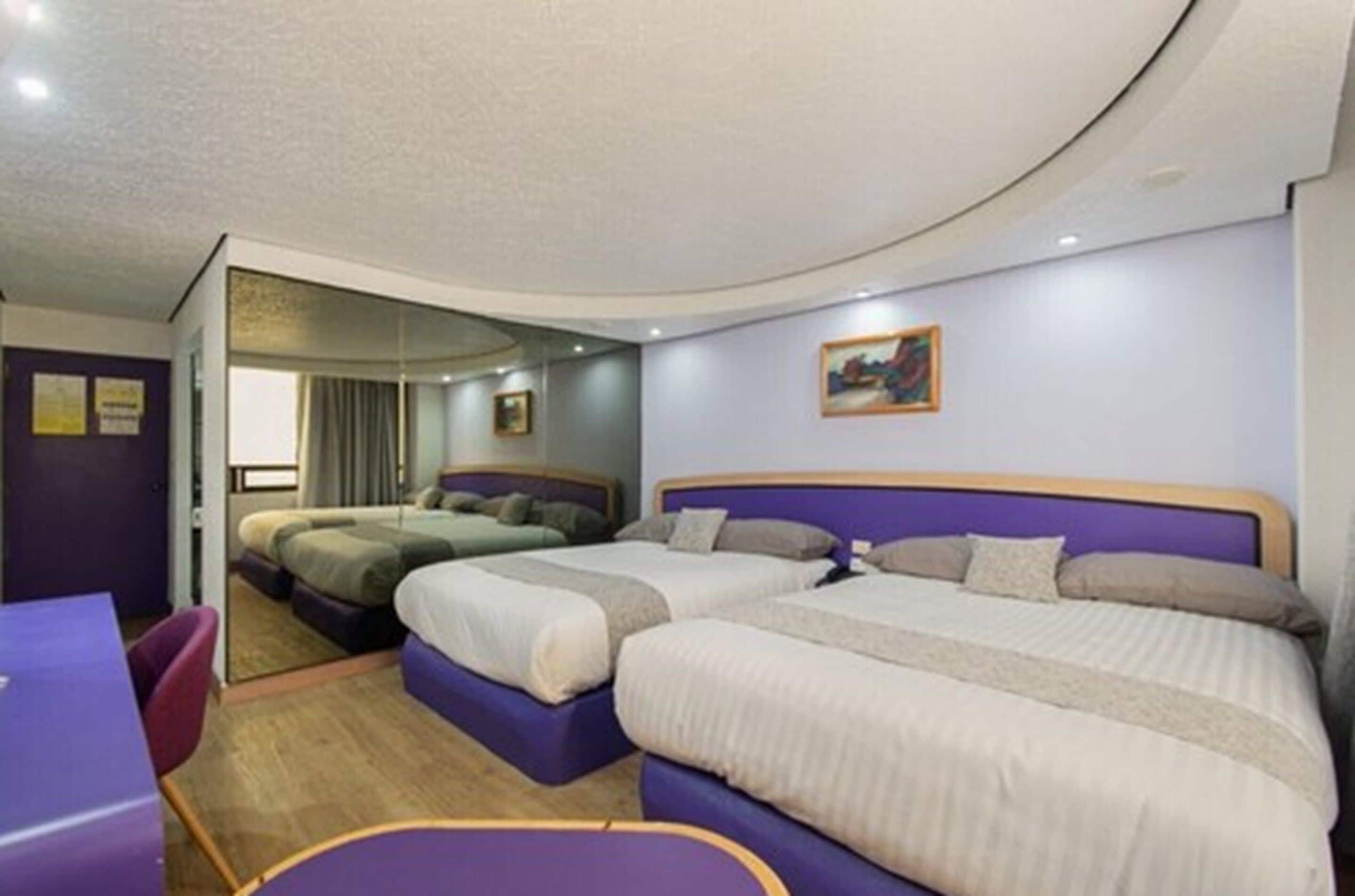 double room, 2 queen beds | desk, laptop workspace, blackout curtains, free wifi