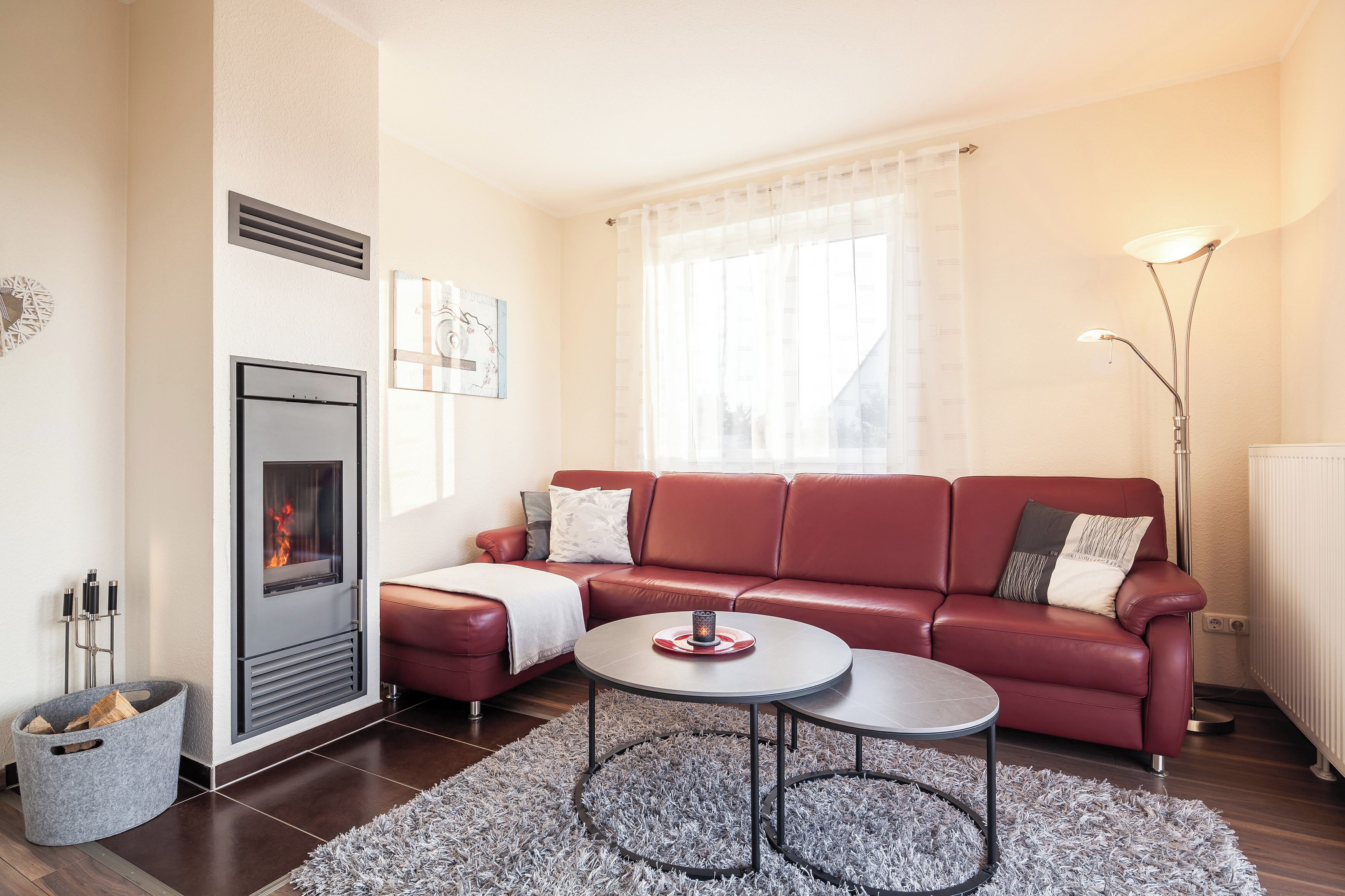 TV, fireplace, DVD player, books
