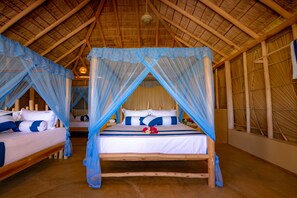ECO LUXURY BEACHFRONT FAMILY CABANA | 1 bedroom, memory-foam beds, minibar, in-room safe - Blue Waters Arugambay (Pottuvil)