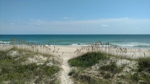 On the beach, sun-loungers, beach towels - AMAZING EMERALD ISLE OCEANFRONT SLEEPS 18 NEAR DINING SHOPPING AQUARIUM! (Emerald Isle)