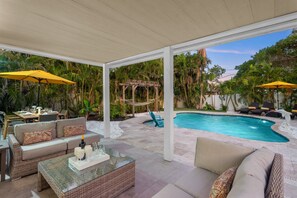 A heated pool
