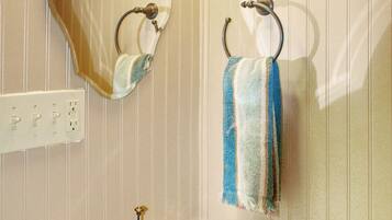 Free toiletries, hair dryer, towels