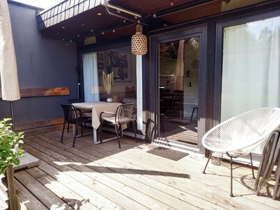 Sweet holiday bungalow apartment 45 sqm in Franconian Forest 95192 Lichtenberg Lk Hof