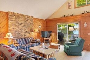 TV, DVD player, books