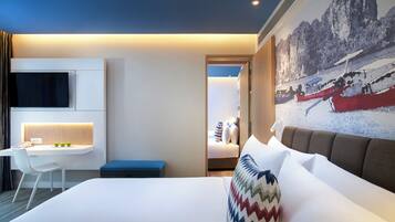 Deluxe Room, 2 Bedrooms (Family) | Minibar, in-room safe, desk, laptop workspace