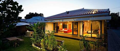 Front of property – evening/night