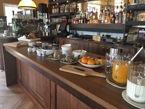 Daily self-service breakfast (EUR 12.50 per person)