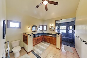Free toiletries, hair dryer, towels