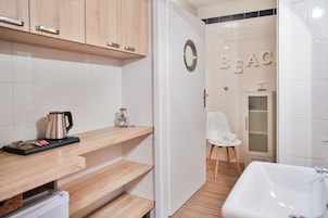 Junior Room, 1 Bedroom, Terrace, Garden View | Private kitchenette | Microwave, espresso maker, coffee/tea maker, electric kettle