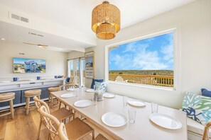 Dining - OCEANFRONT-6 BDRM-4 Mstrs-RENOVATED 2024-Heated Pool,Hot Tub, Media & Game Rooms (Waves)