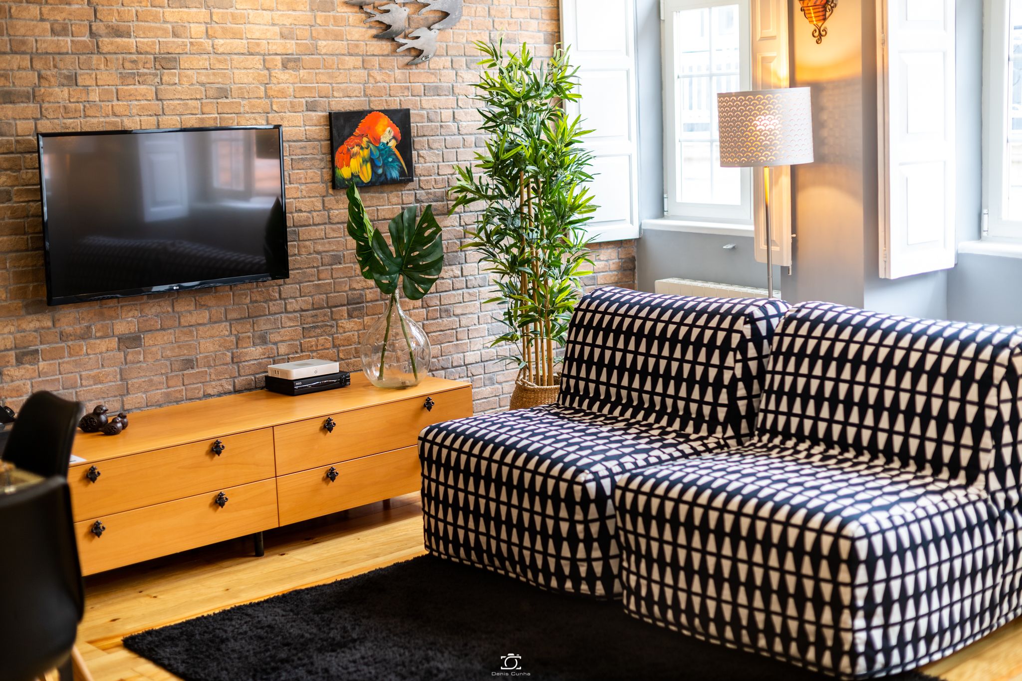 家庭公寓, 1 间卧室, 无烟房, 城市景观 | 客厅 | 平板电视