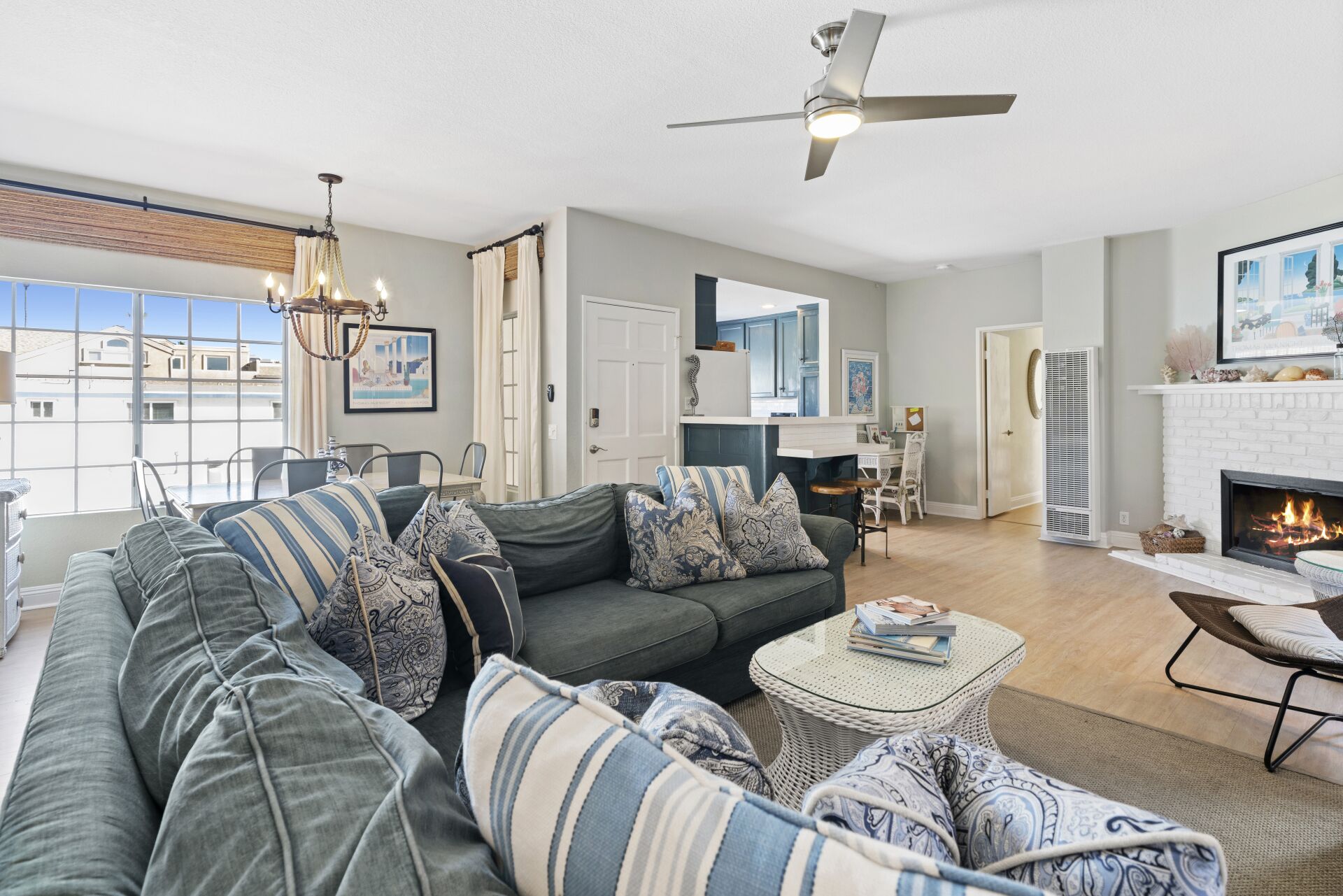 TV, fireplace, DVD player